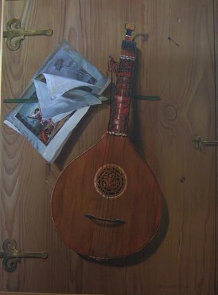 Trompe l'oeil lutes by Frederick Victor Bailey