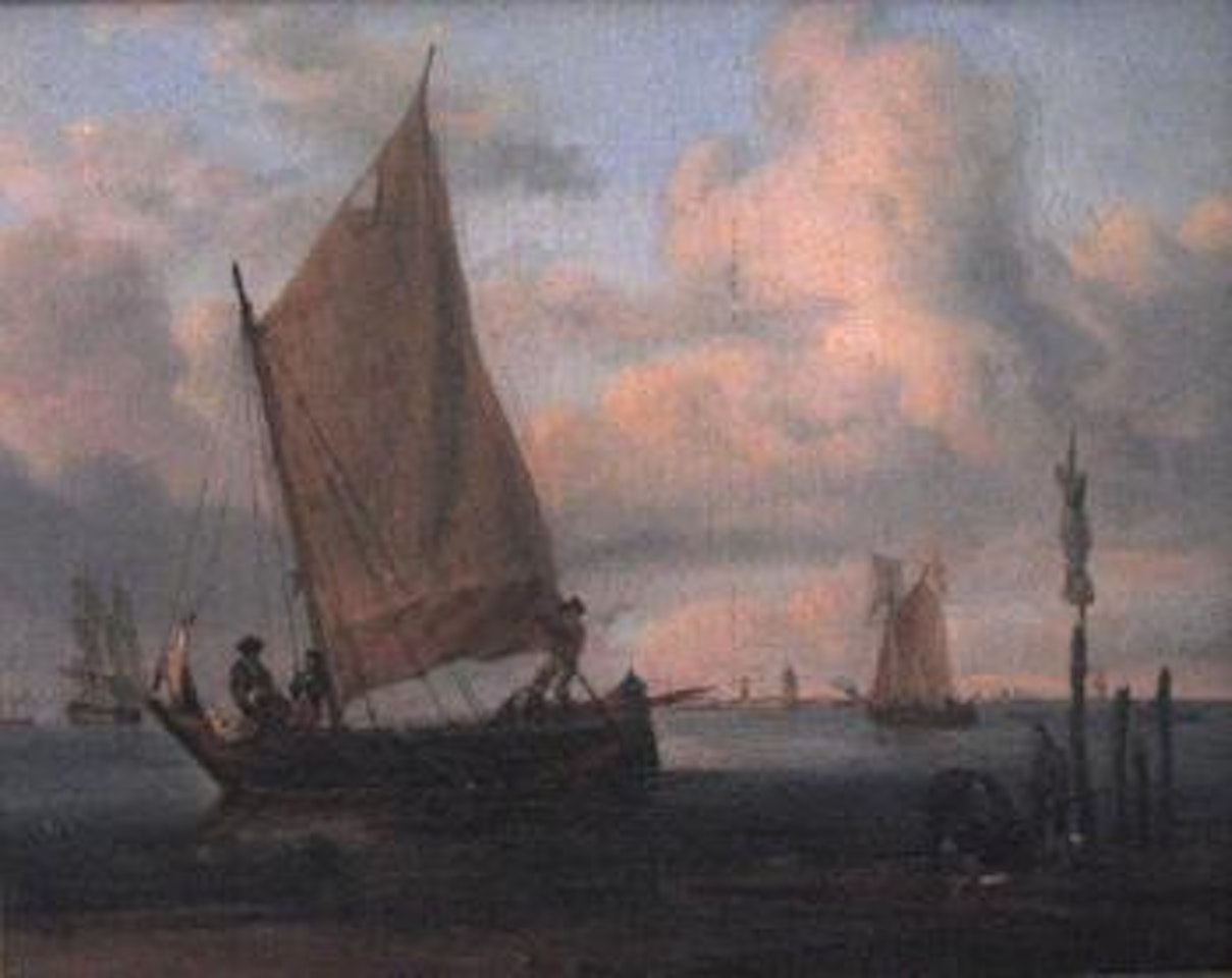 Ship leaving for sea by Charles Martin Powell