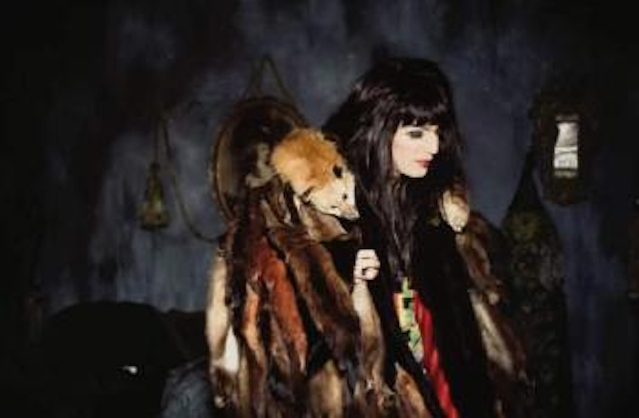 Taboo! in road kill coat, NYC by Nan Goldin