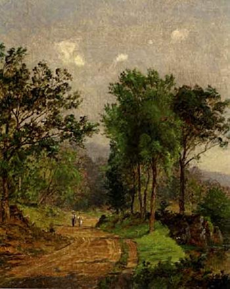 Path in a landscape by Jasper Francis Cropsey