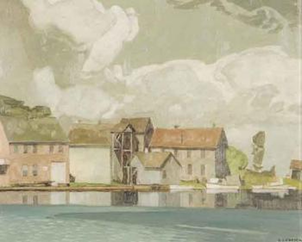 Boat works, little current by Alfred Joseph Casson