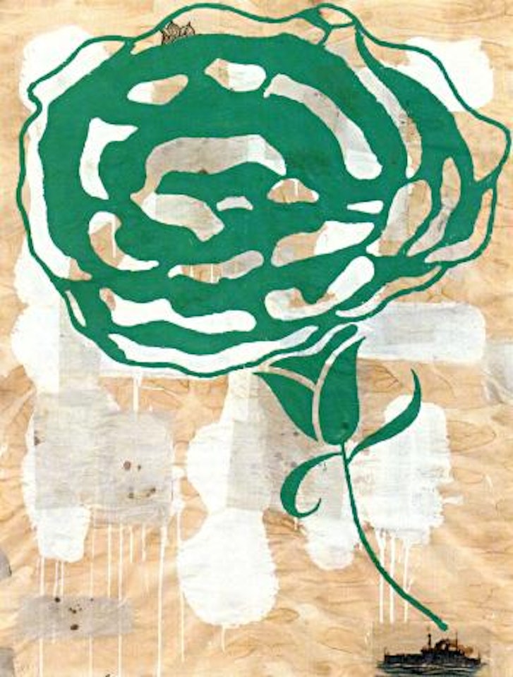 Green carnation by Donald Baechler