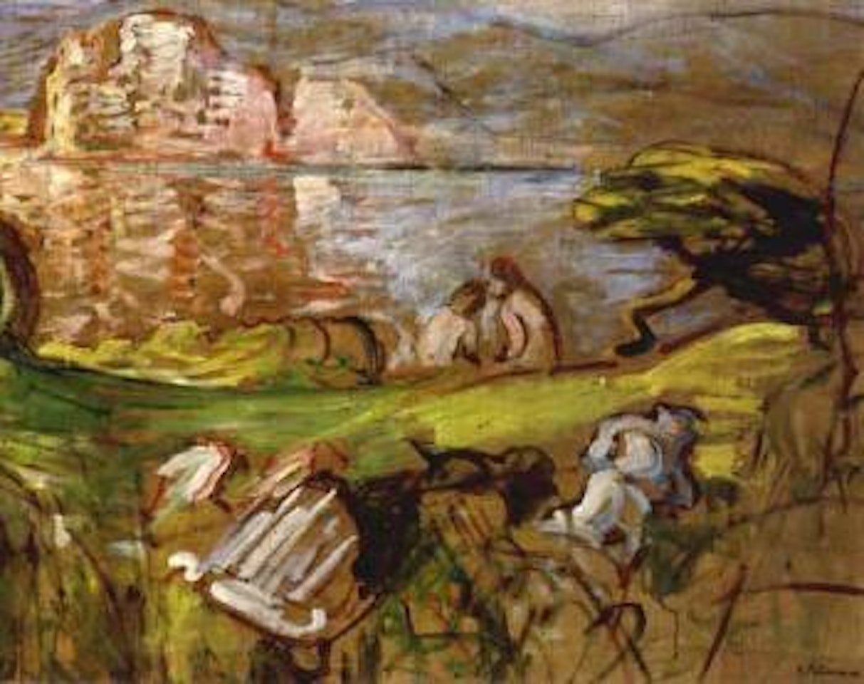 Enfants dans un paysage pres des Andelys by Henri Lebasque