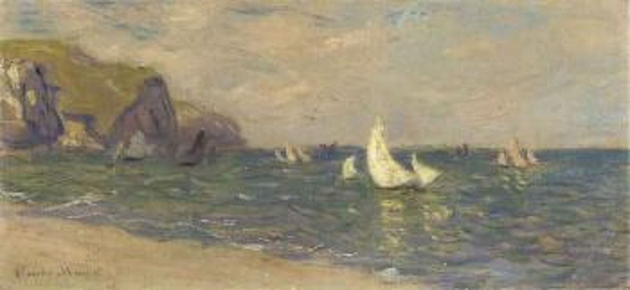 Voiliers en mer, Pourville by Claude Monet