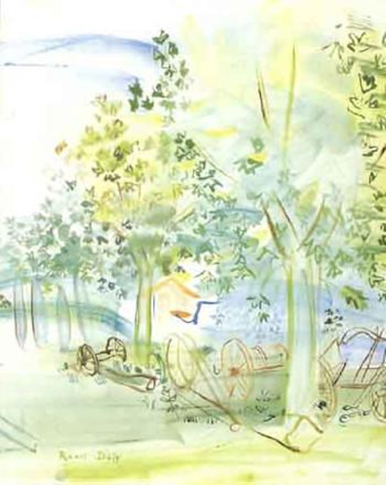 Les charettes sous les arbres by Raoul Dufy