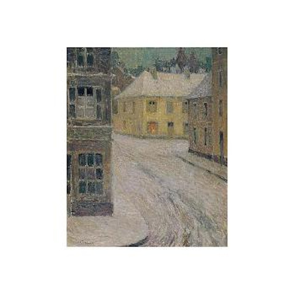 Vieilles maisons sous la neige, rue Petigny by Henri Le Sidaner