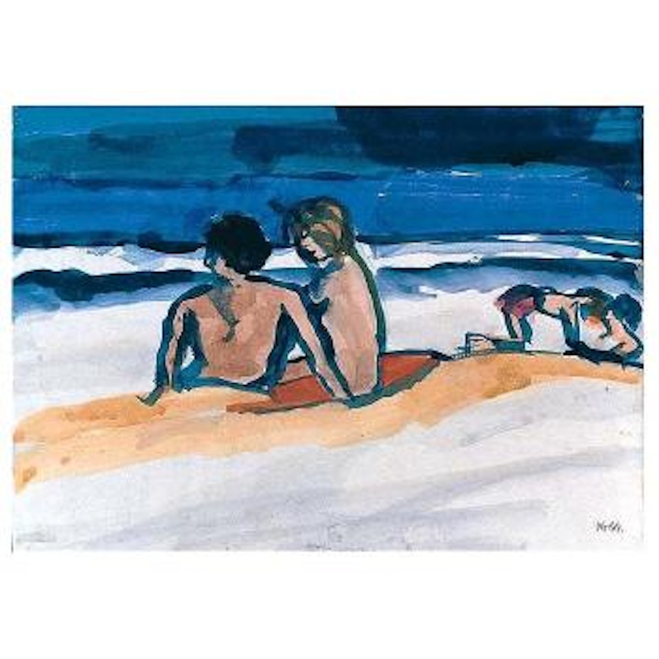 Figures on the beach by Emil Nolde