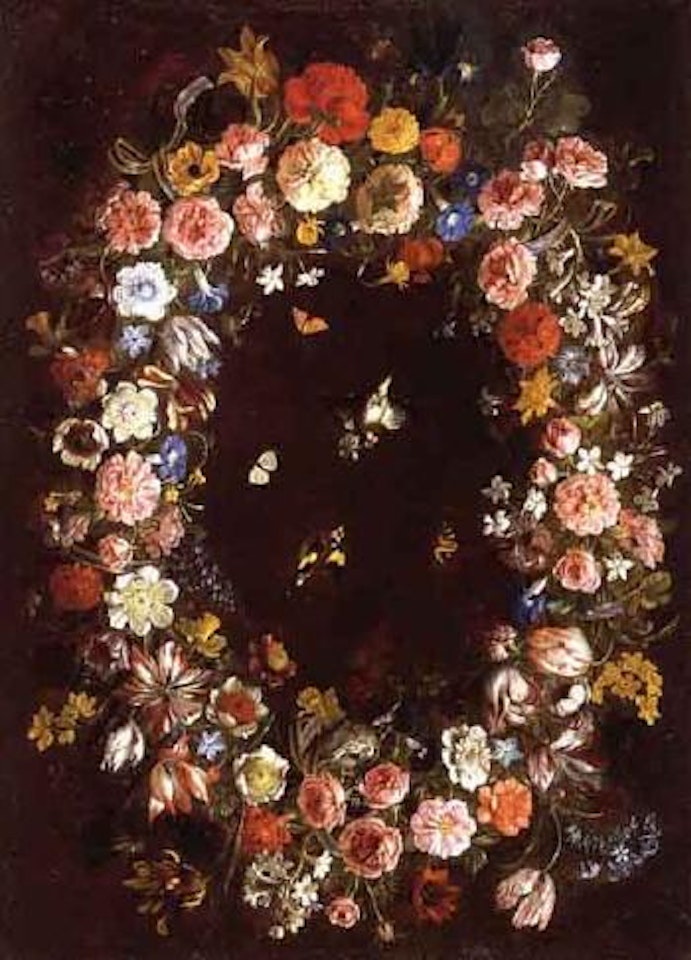 Guirlande de fleurs aux papillons et aux oiseaux by Pier Francesco Cittadini