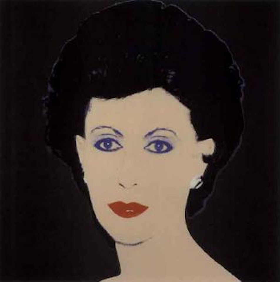 Portrait of a woman, black by Andy Warhol