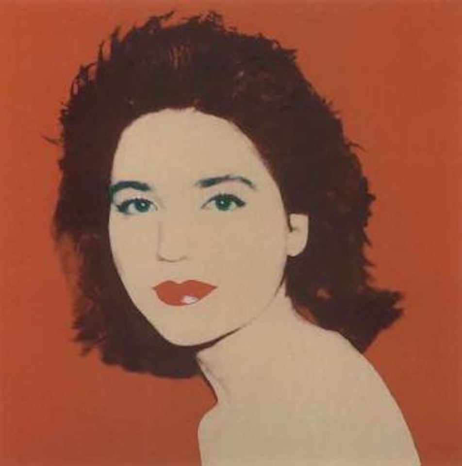 Portrait of a woman, red by Andy Warhol