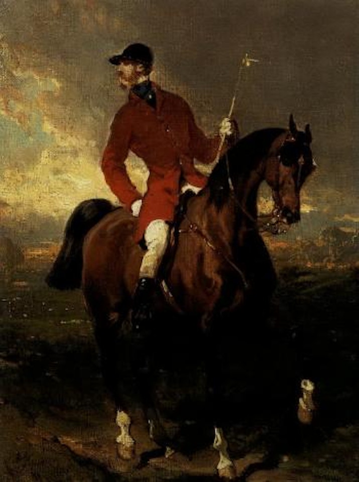 Out hunting by Alfred de Dreux
