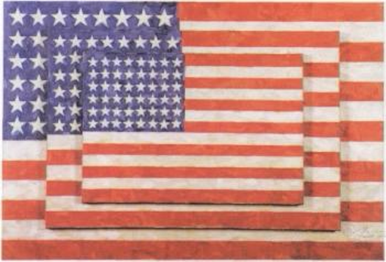 Three flags by Jasper Johns