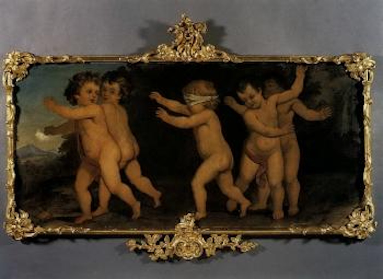 Putti playing by Italian School