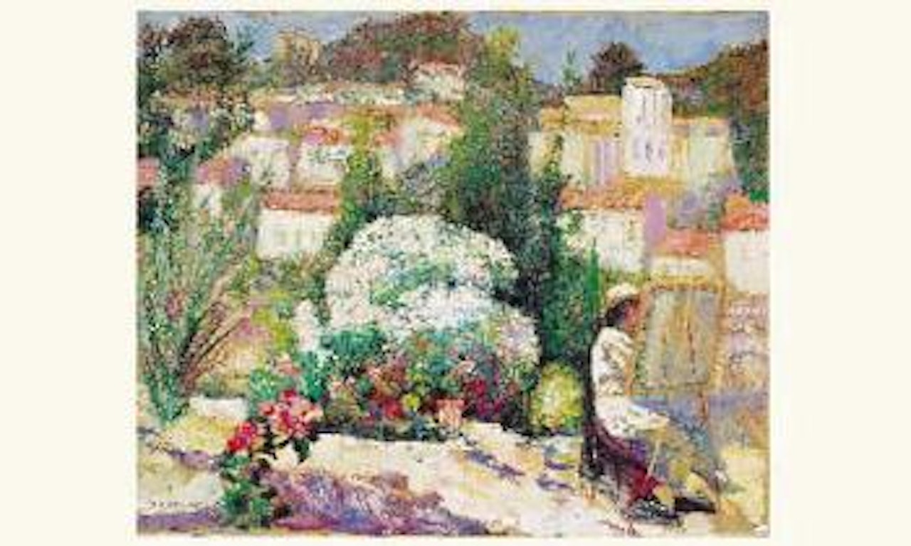 Au jardin, peintre sur le motif by Victor Charreton