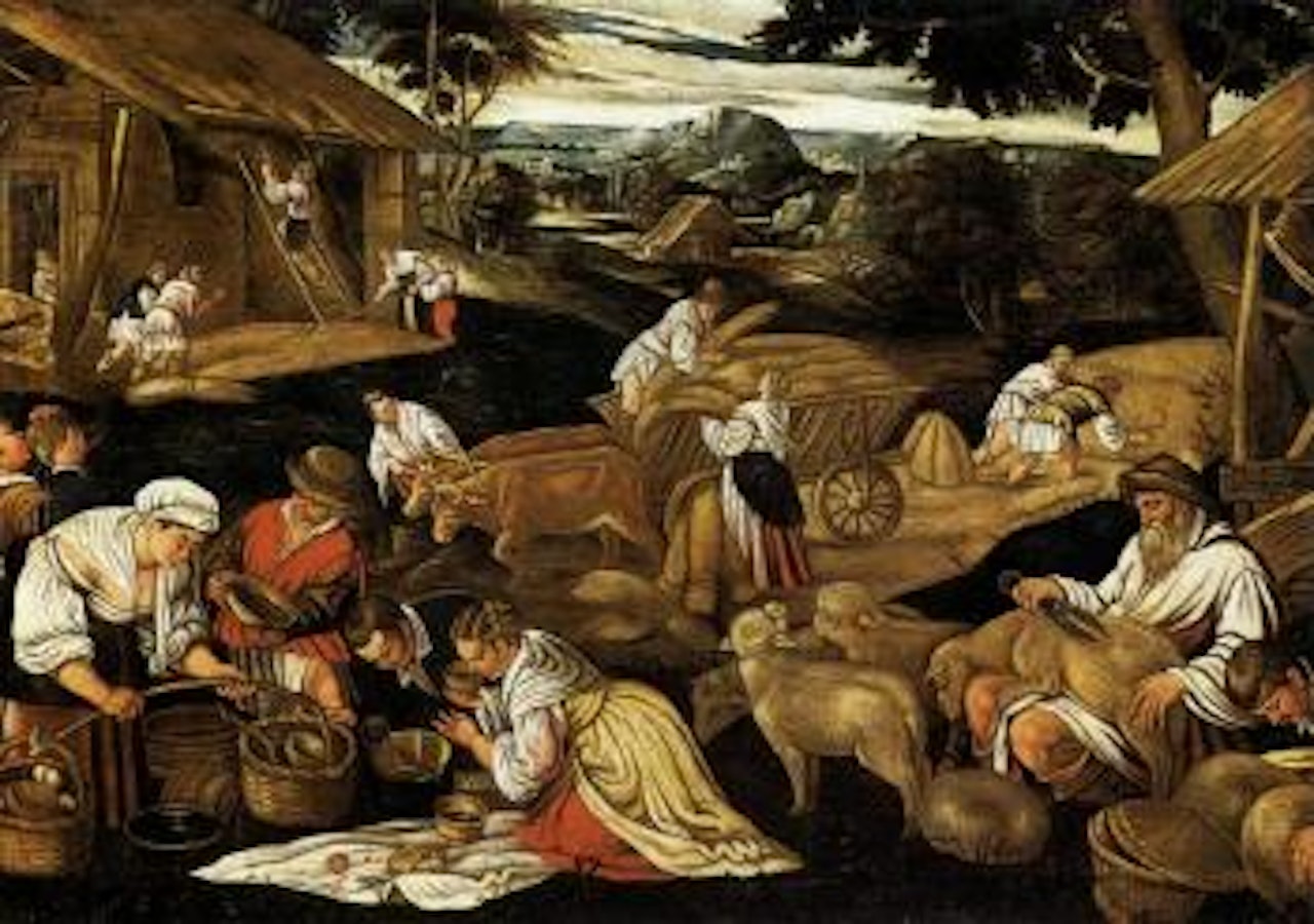 Peasant scene by Italian School