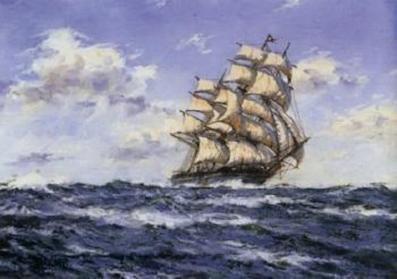 White Star clipper Shalimar in the trade winds by Henry Scott