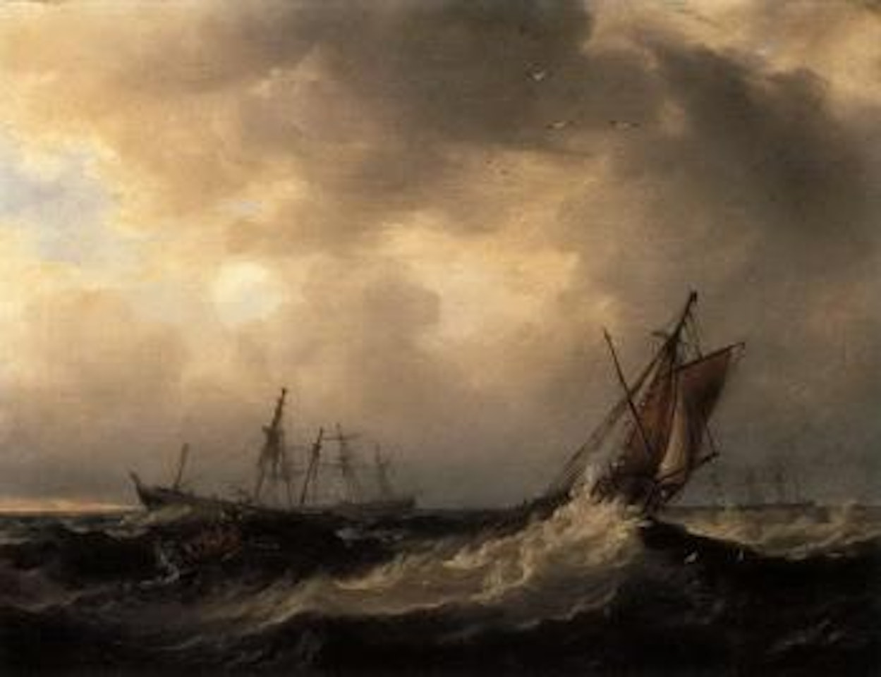 Riding out the gale by John Wilson Carmichael