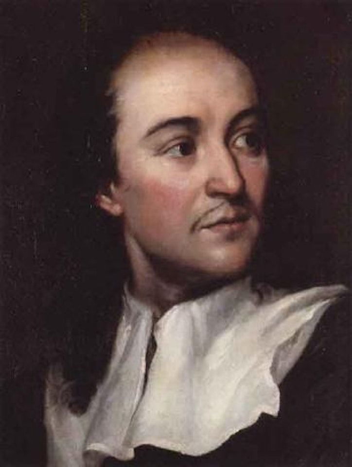 Portrait of gentleman wearing a black tunic by Guillaume Courtois
