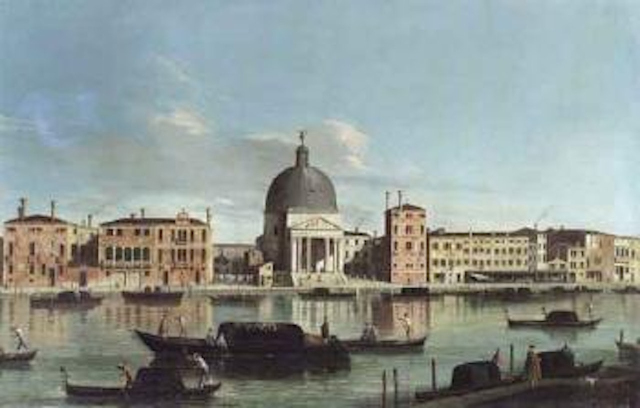View of San Simeone Piccolo, Venice, looking west, from the Cannaregio by Apollonio Domenichini