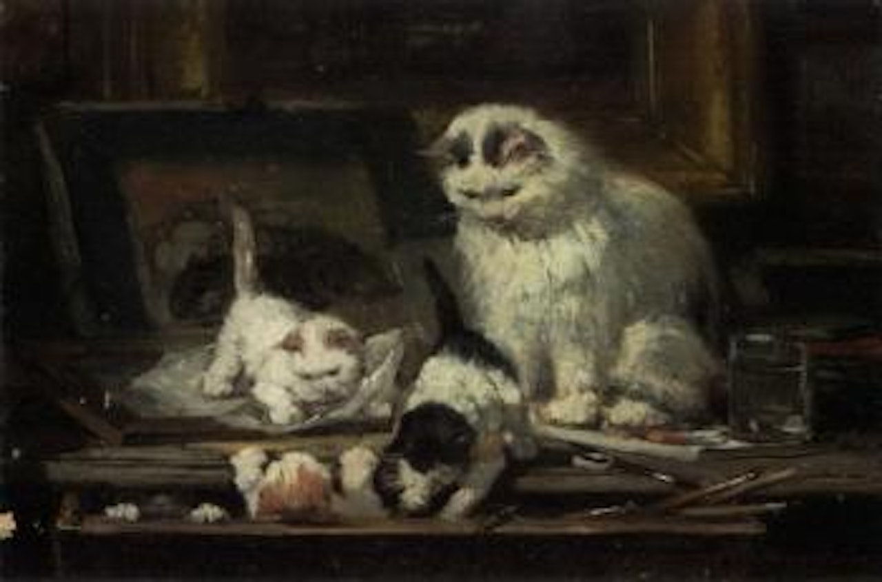 First drawing lesson by Henriette Ronner-Knip