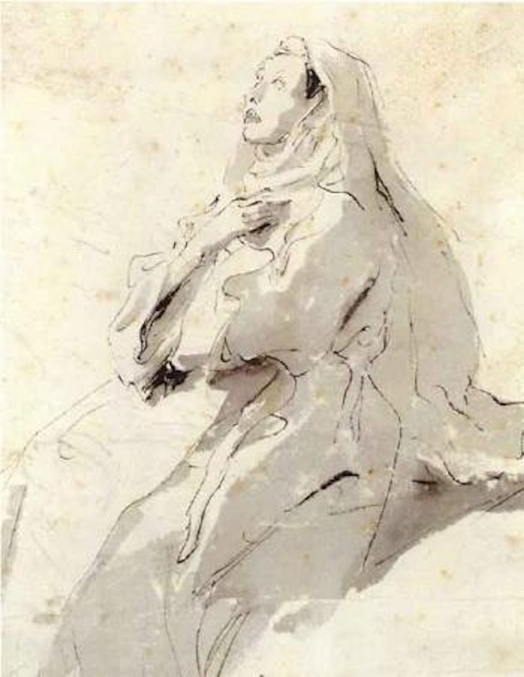 Female saint in ecstasy by Giovanni Battista Tiepolo