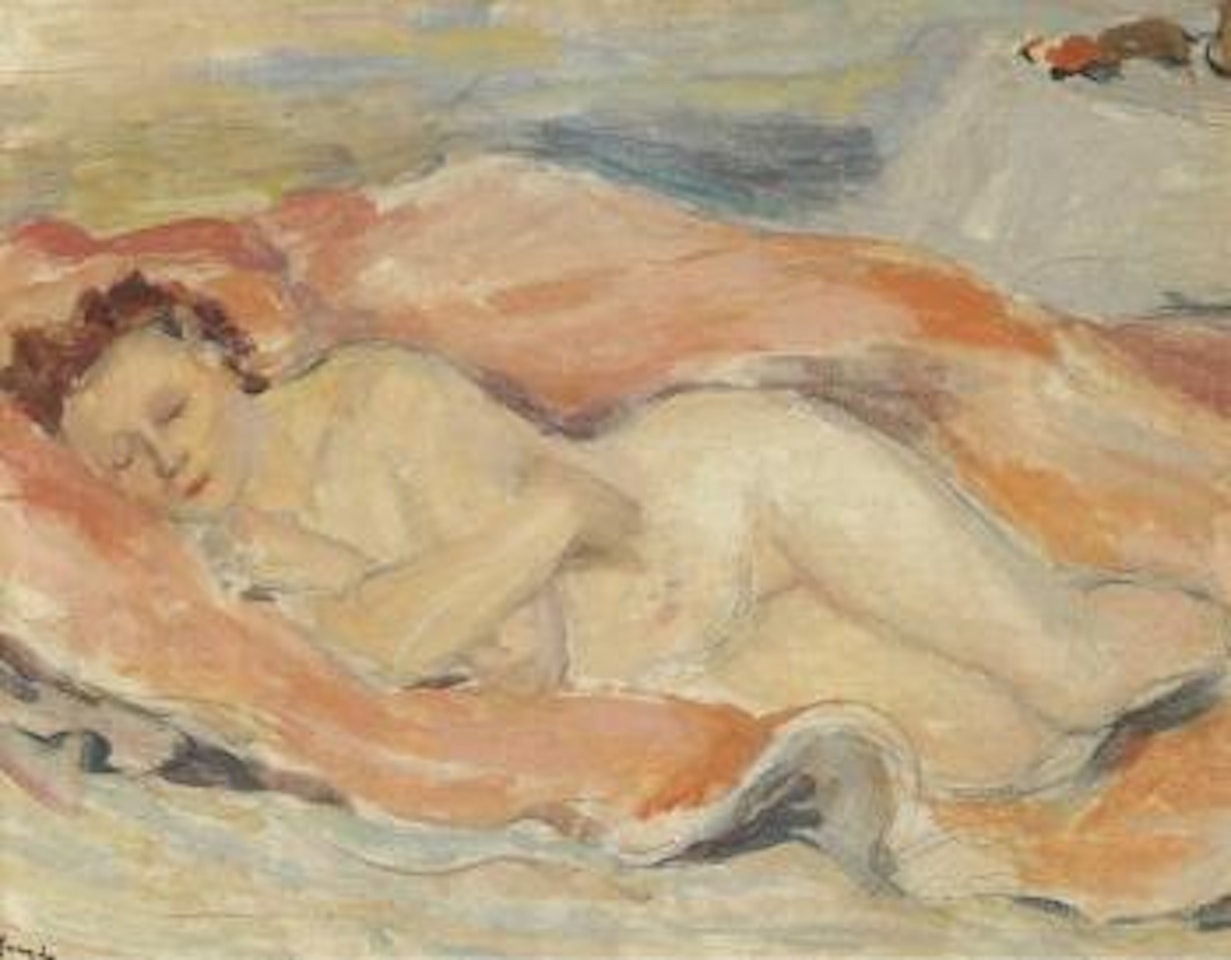 Reclining nude by Francesco Menzio