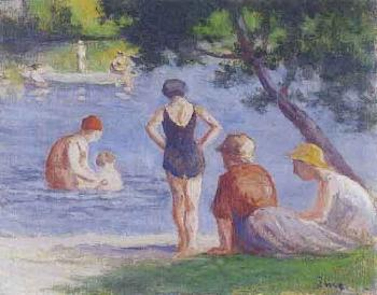 Baignade a Mericourt by Maximilien Luce