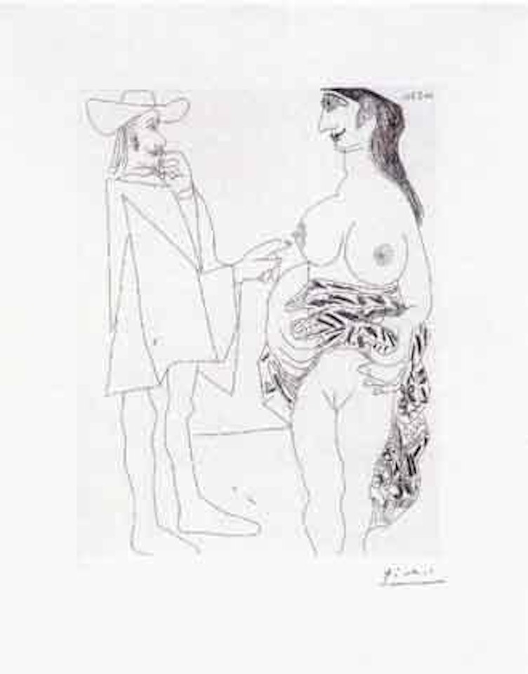 Gentleman and Maja by Pablo Picasso