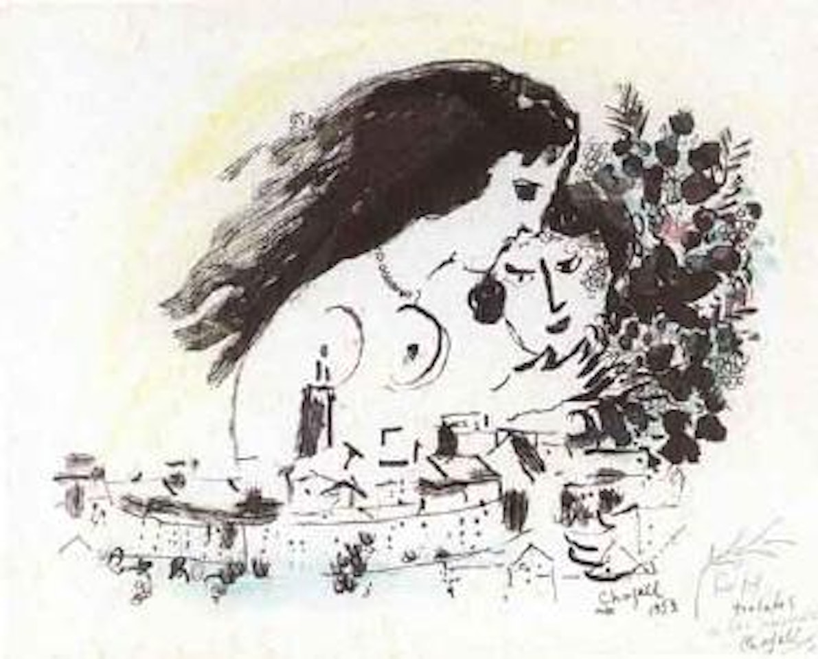 Couple sur Vence by Marc Chagall