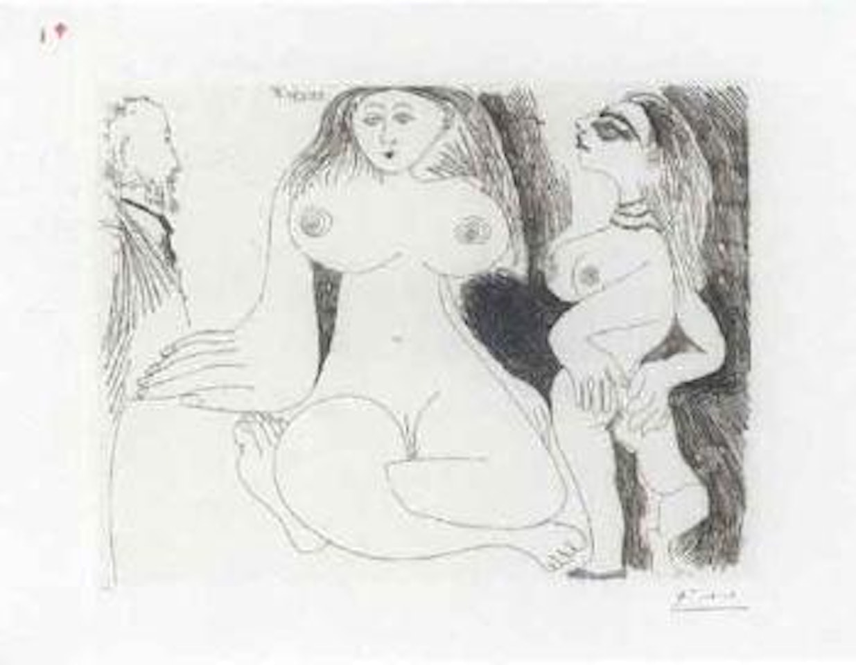 Scene de seduction entre deux filles by Pablo Picasso