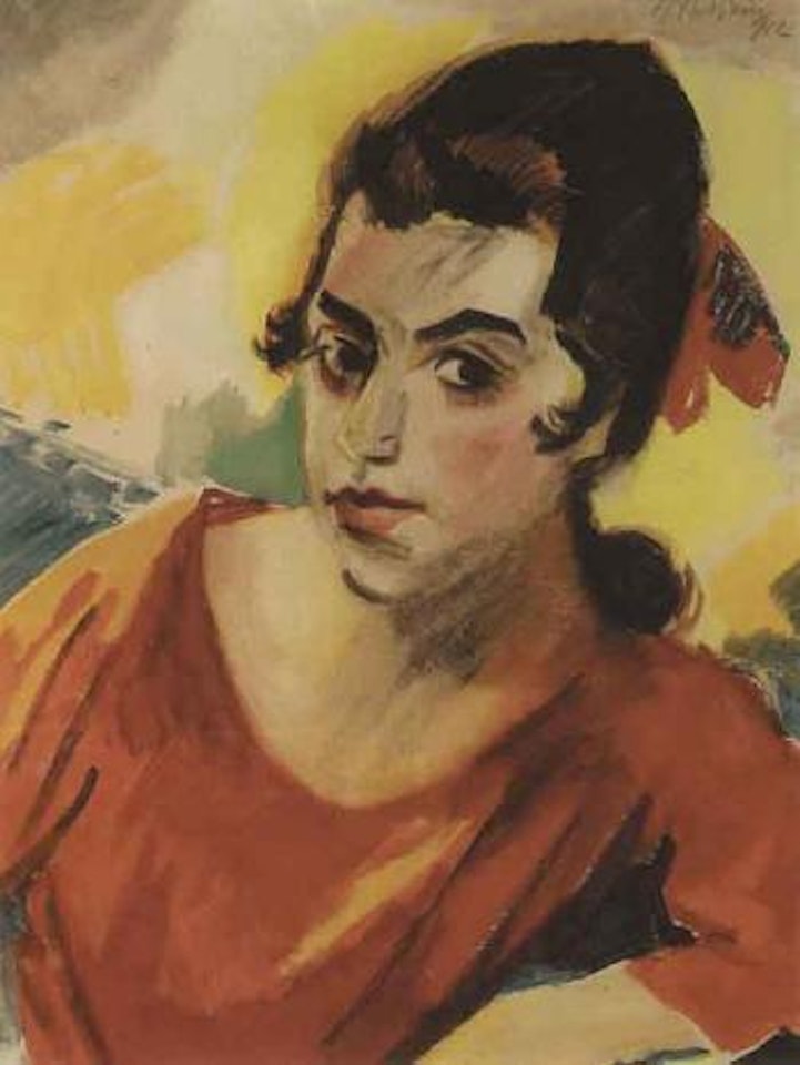 Portrait of Fritze Lehnow by Max Pechstein