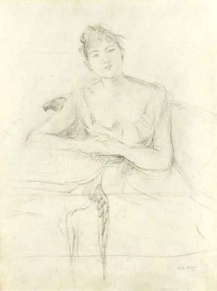 Portrait de Louise Riesener by Berthe Morisot