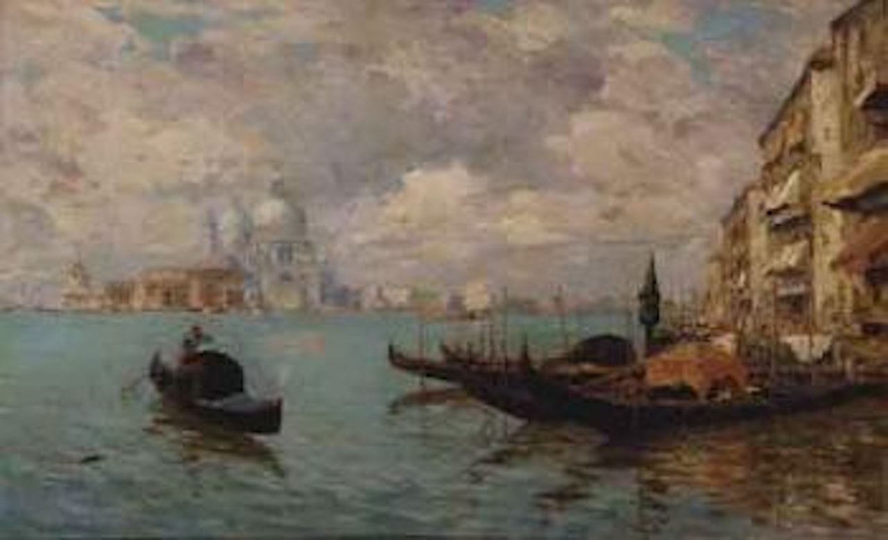 Distant view of Santa Maria della Salute by Guglielmo Ciardi