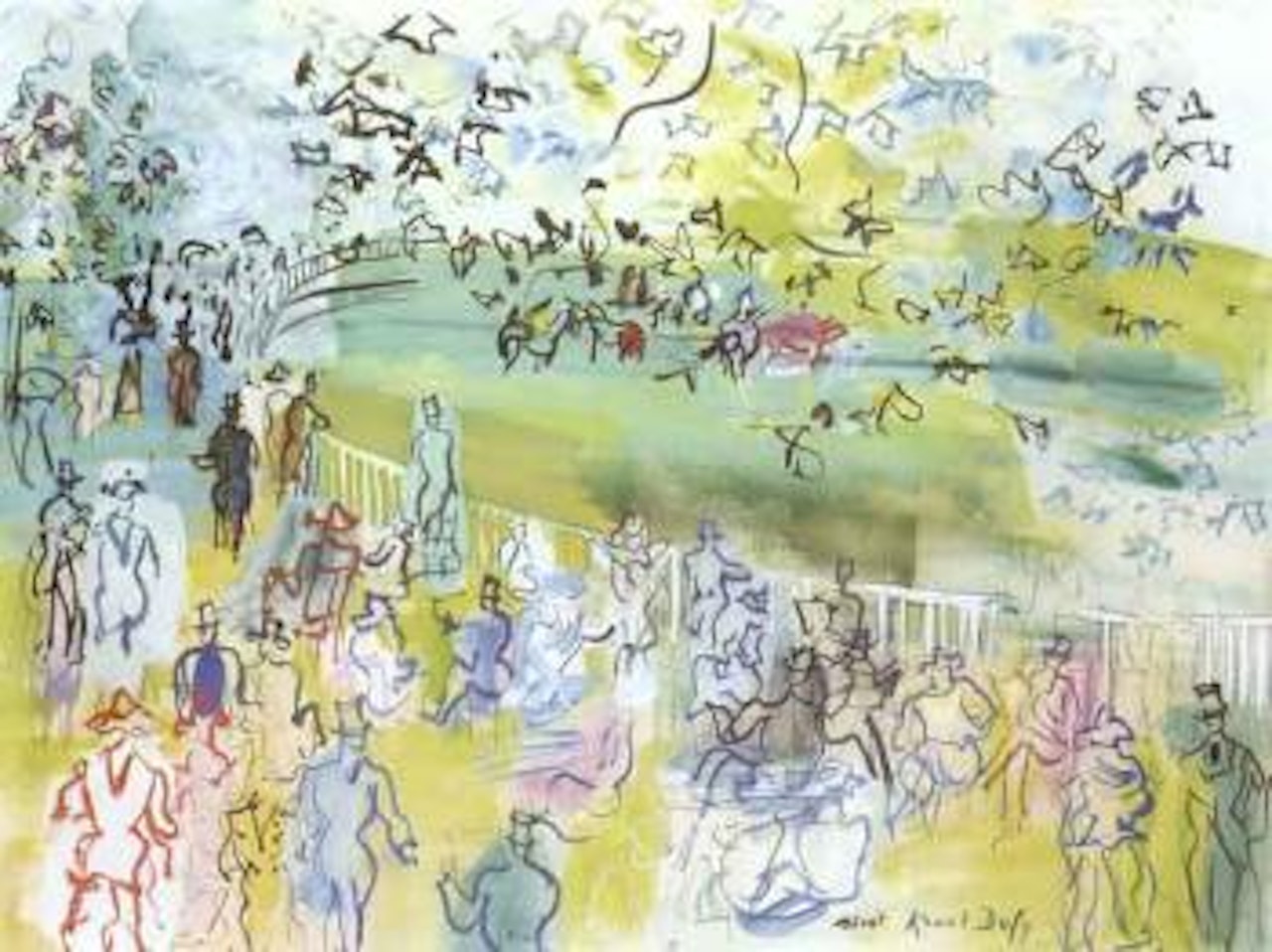 Paddock a Ascot by Raoul Dufy