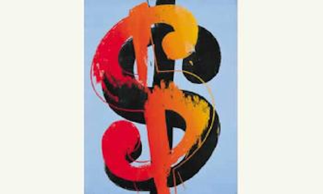 Dollar sign by Andy Warhol