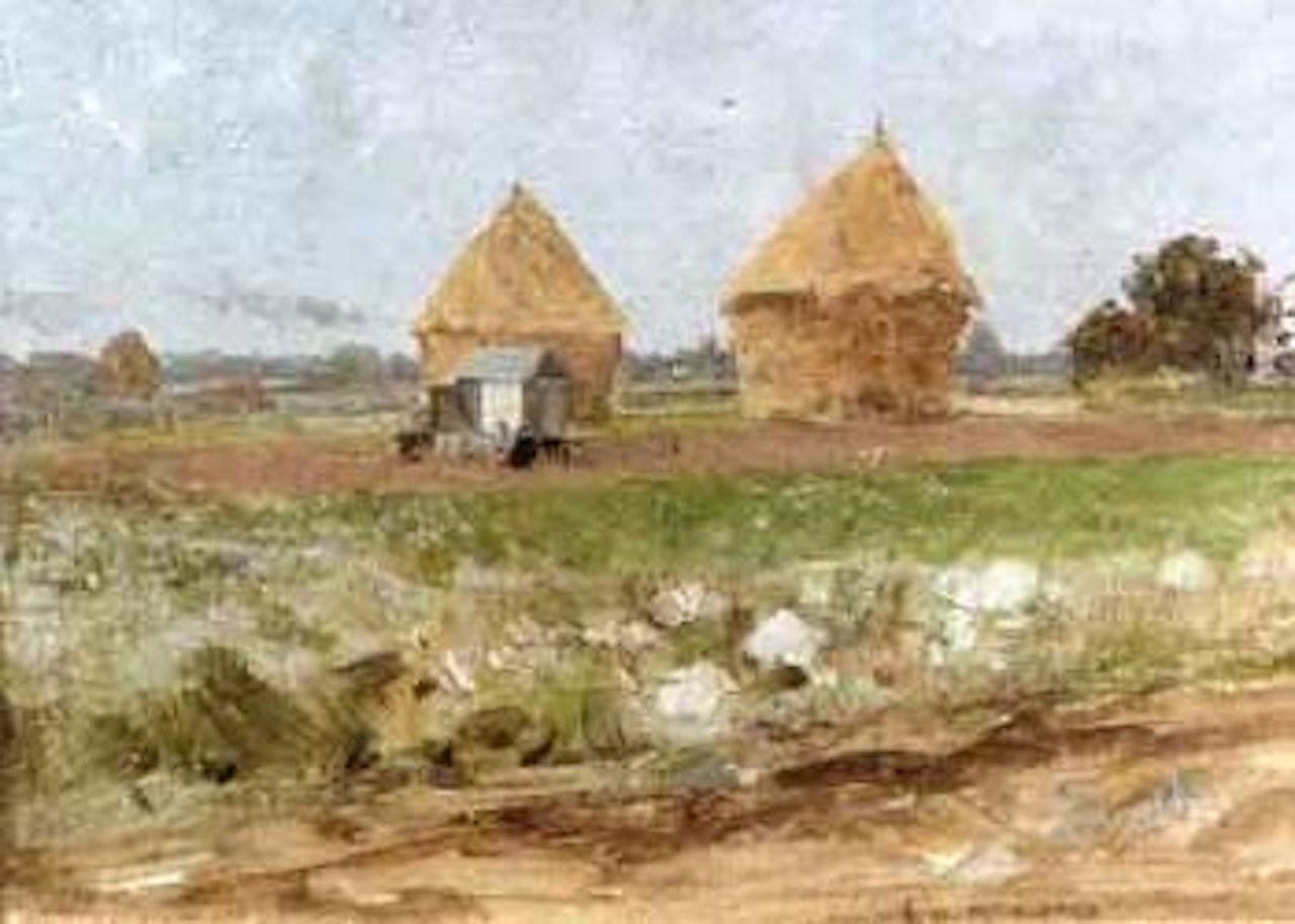 Scene de fenaison by Luigi Loir