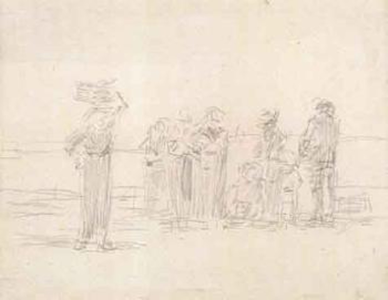 Bretonnes sur la plage by Eugène Boudin