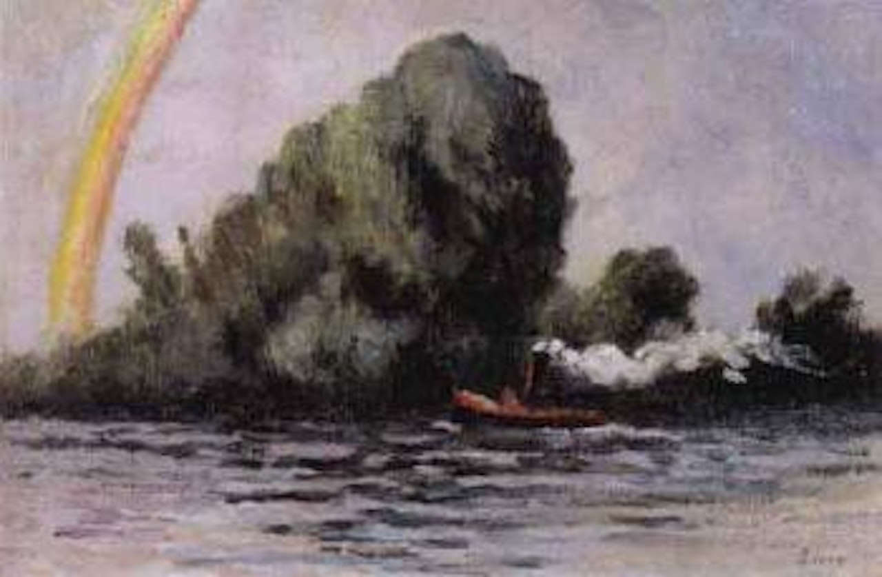L'arc-en-ciel, remorqueur sur la Seine by Maximilien Luce