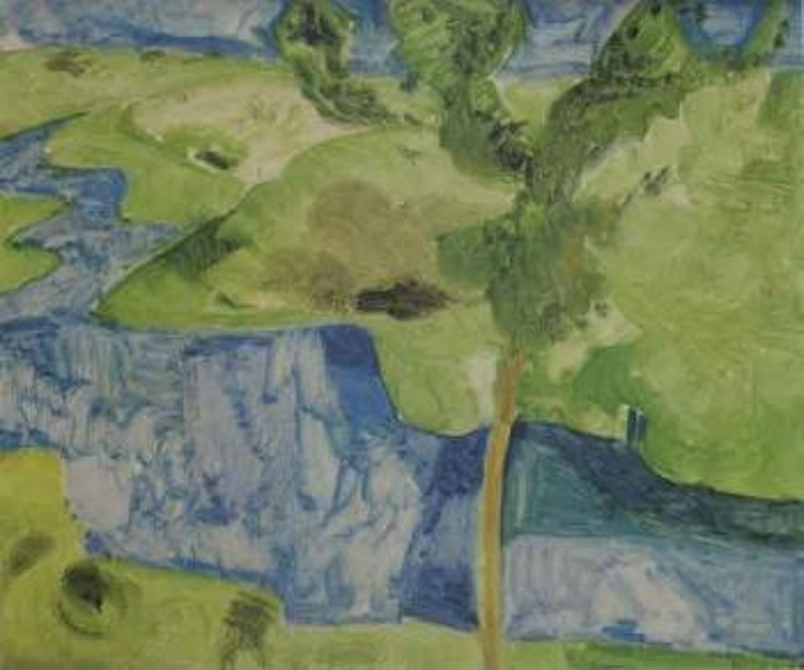 Landscape with river by Francisco Bores