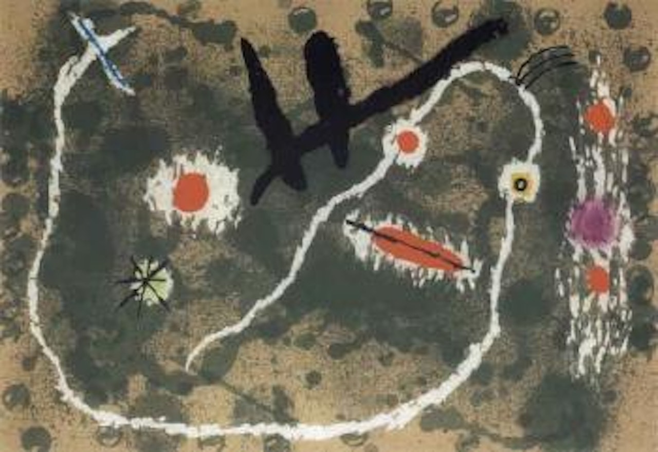 Lizard with golden feathers by Joan Miró