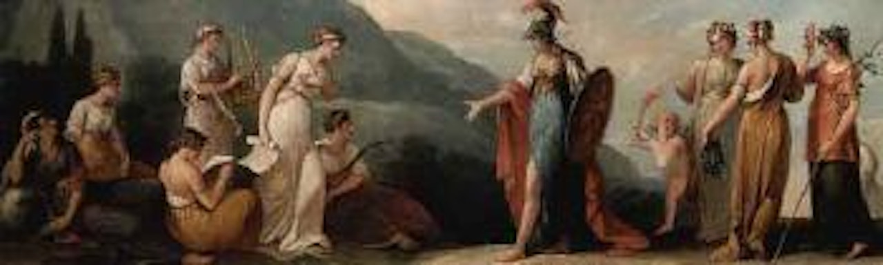 Minerva and the muses by Angelica Kauffmann