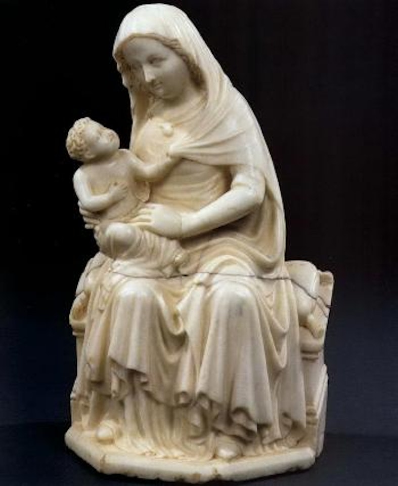 Madonna with Child enthroned by German School