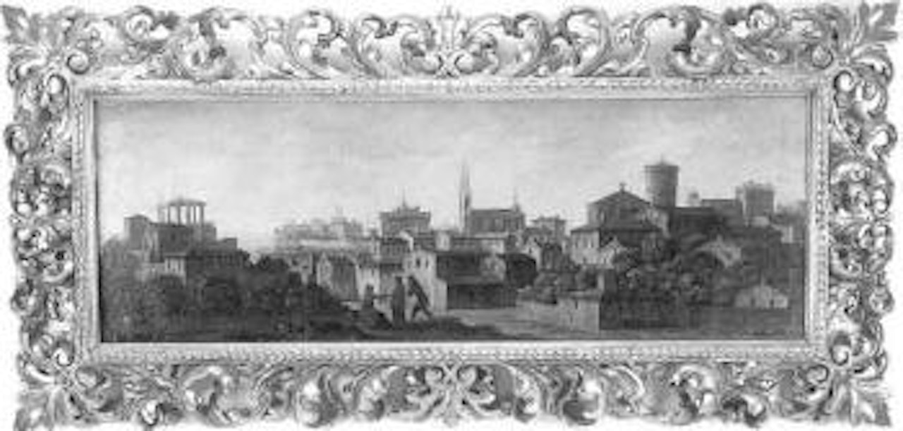 View of an Italian coastal town by Italian School