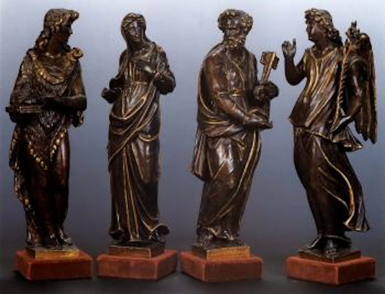 Annunciation. Saint John. Saint Baptist. Saint Peter by Sienese School