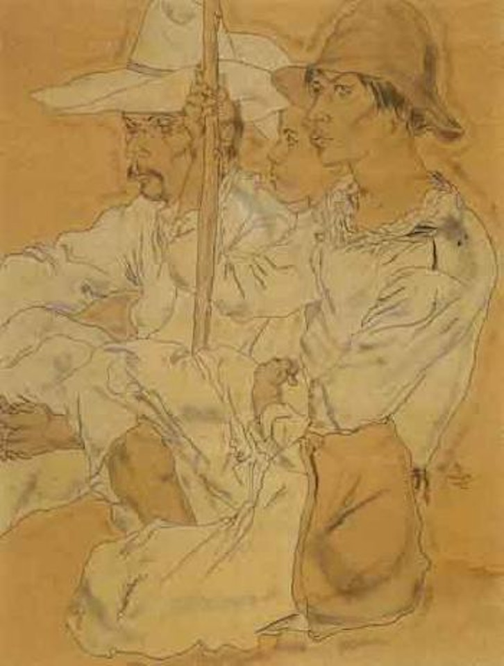 Trois paysans by Leonard Tsuguharu Foujita