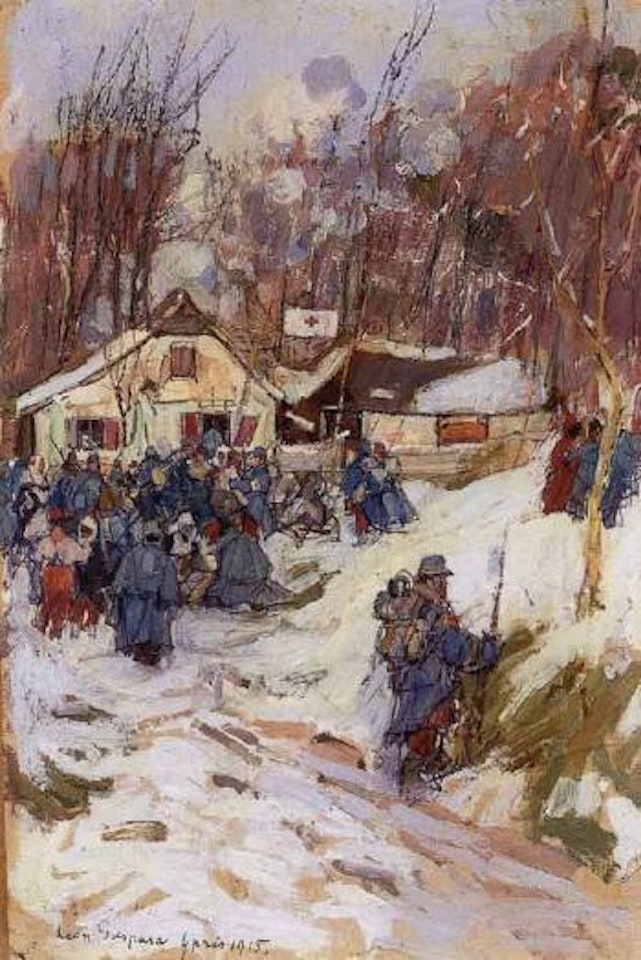 Red cross station by Leon Gaspard
