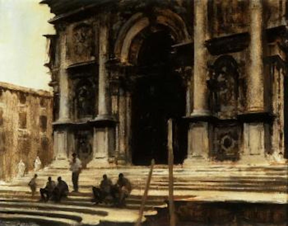 On the steps of the Salute, Venice by Edward Seago