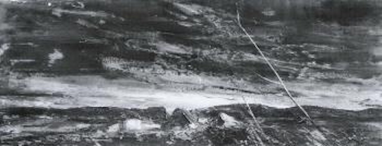 Houses in landscape by Kenneth Webb