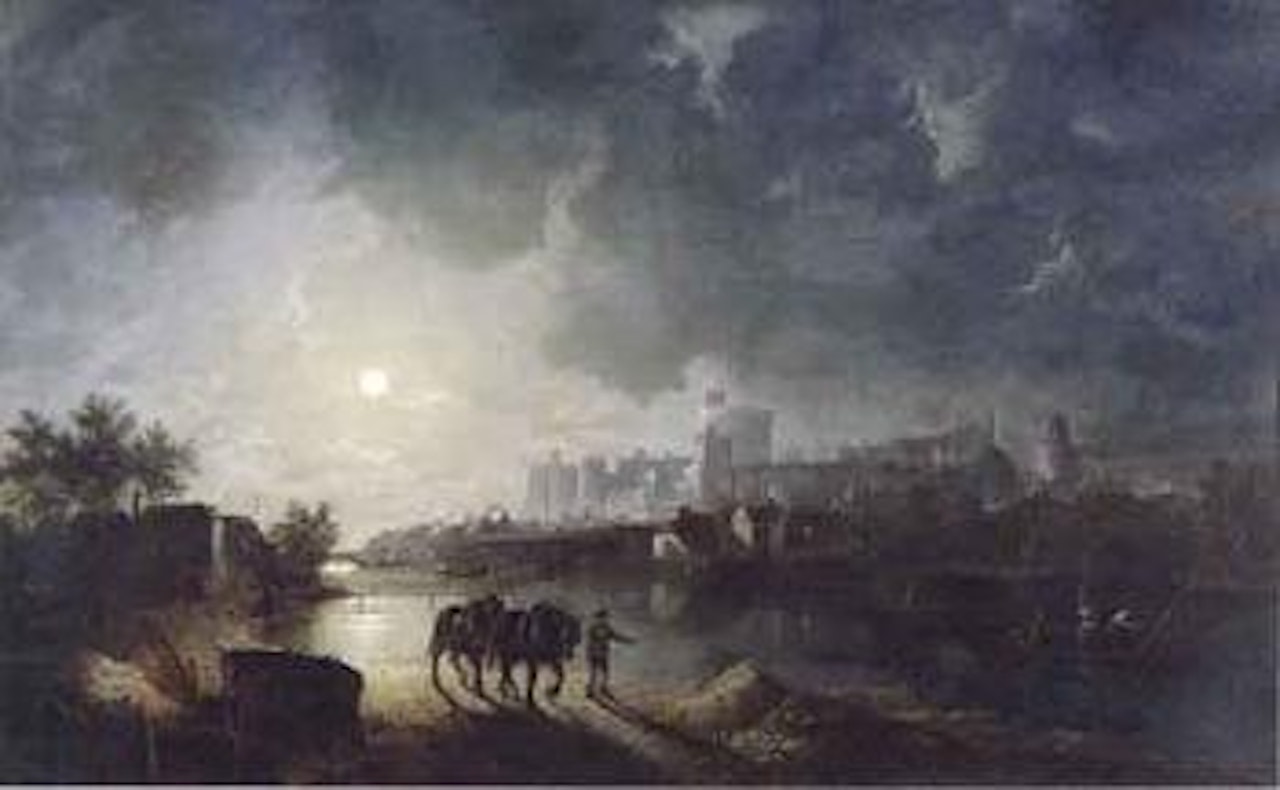 Windsor Castle from river by Henry Pether