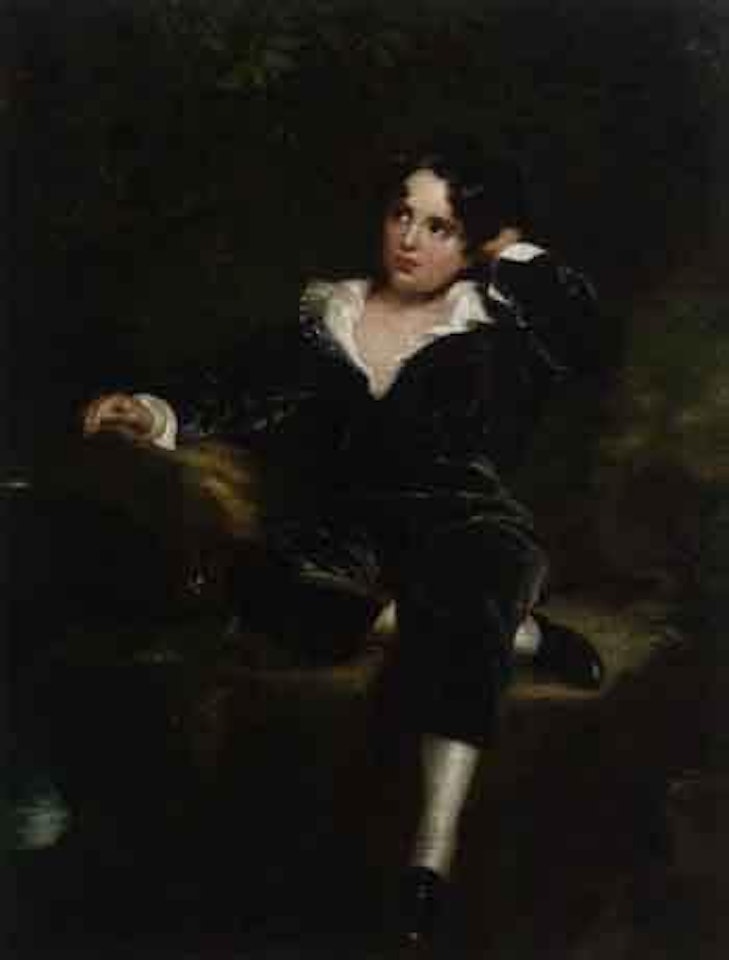 Boy by stream by English School